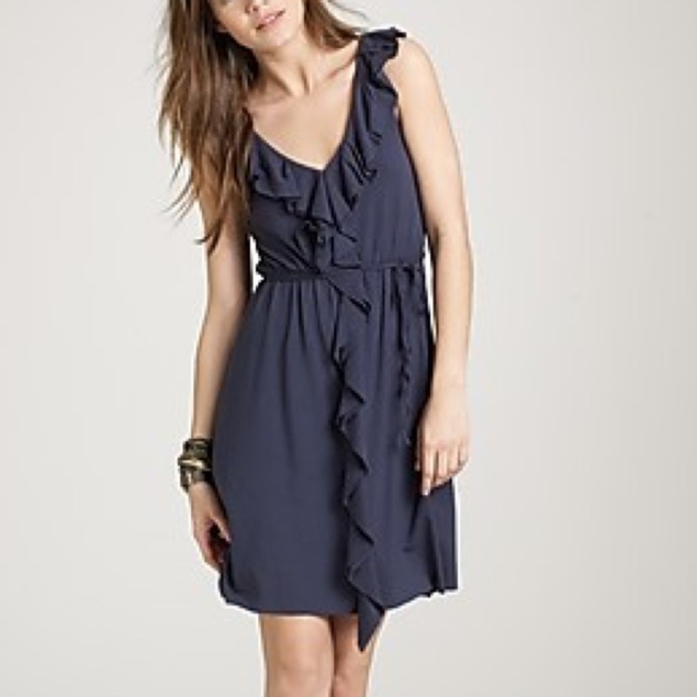 J. Crew ruffle jersey dress